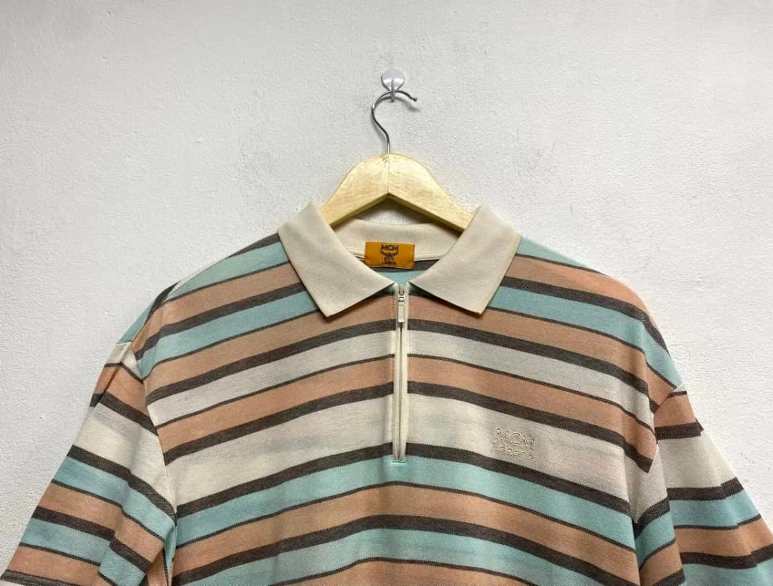 엠씨엠 MCM 멀티 스트라이프 카라넥 티셔츠 M 상품이미지2