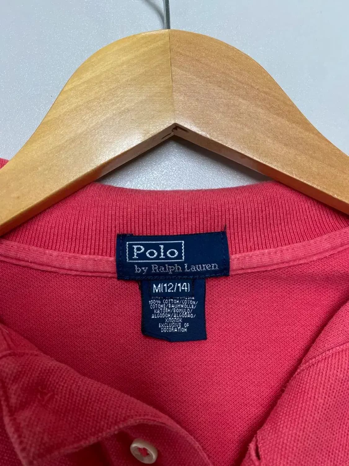 폴로 랄프로렌 코랄레드 PK 반팔티 XS 상품이미지4