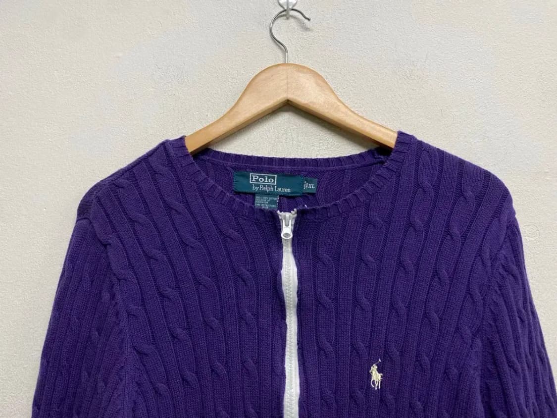 폴로 케이블 크롭 가디건 free 상품이미지2