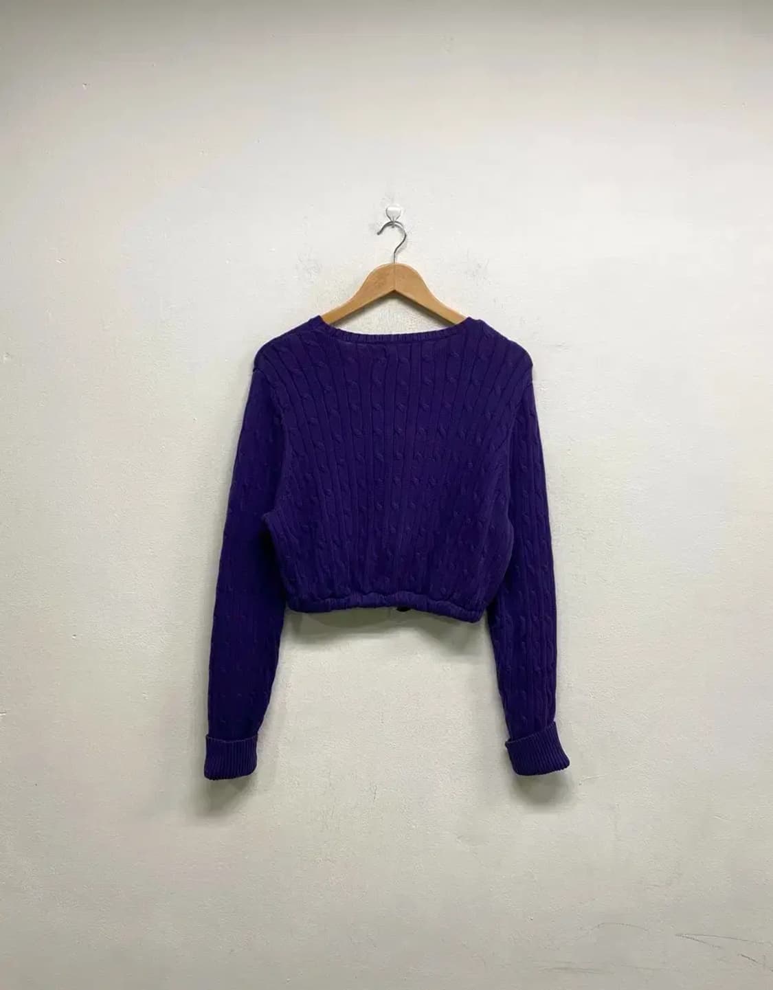 폴로 케이블 크롭 가디건 free 상품이미지3