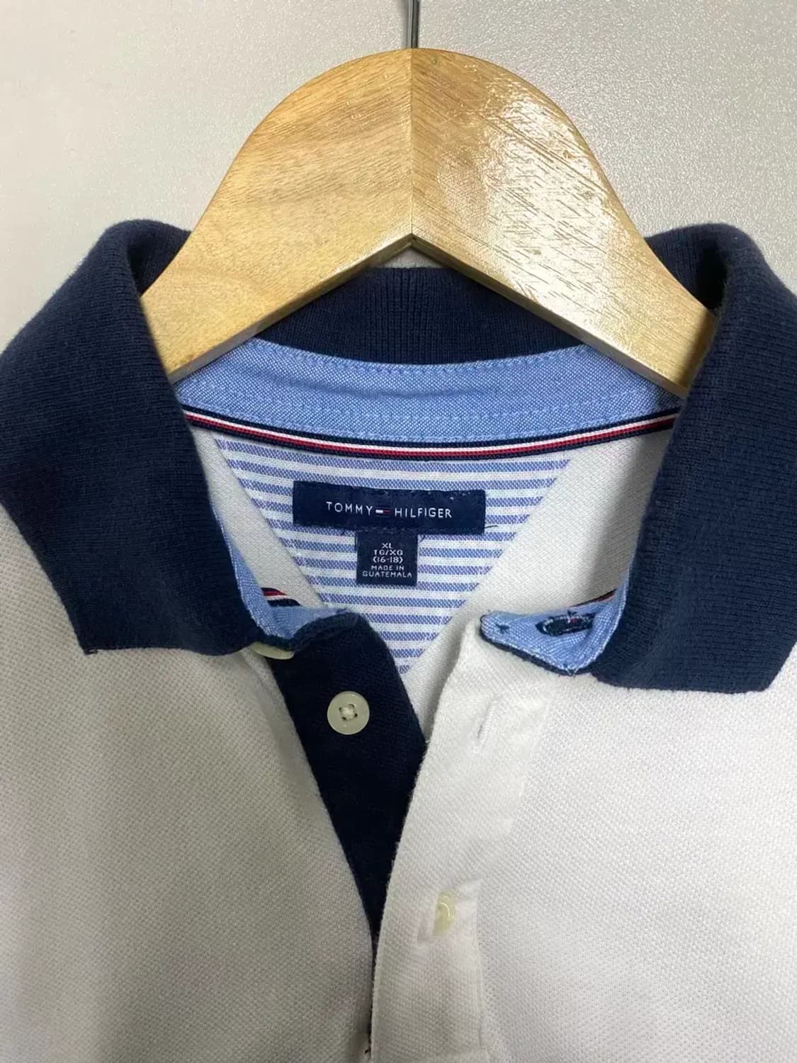 타미힐피거 플래그 로고 카라 티셔츠 S 상품이미지4