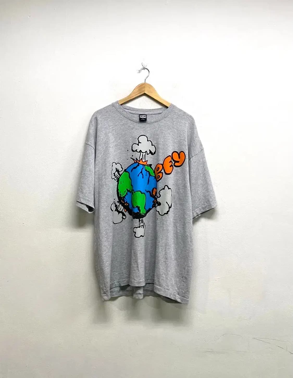 오베이 OBEY 월드 헤비웨이트 티셔츠 그레이 XL 상품이미지1