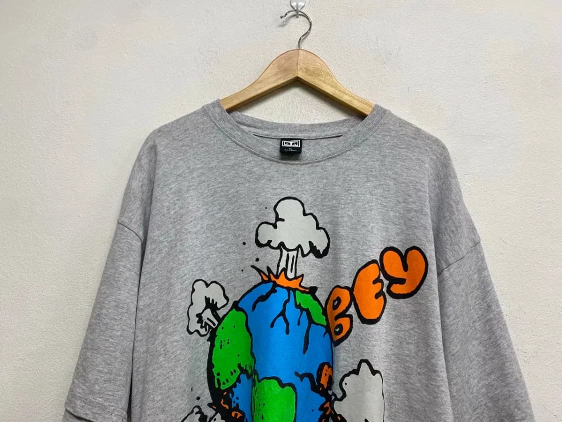 오베이 OBEY 월드 헤비웨이트 티셔츠 그레이 XL 상품이미지2