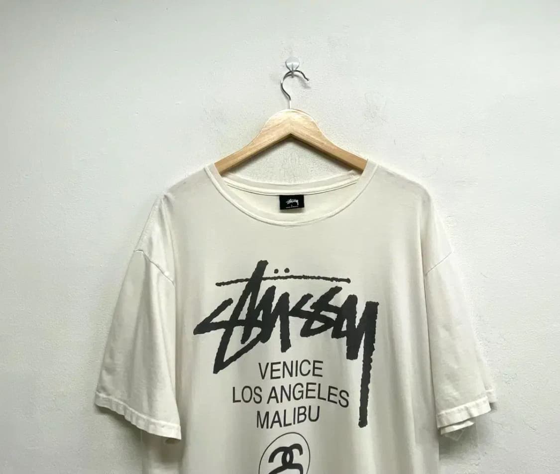 스투시 Stussy 월드투어 화이트 반팔 티셔츠 L 상품이미지2