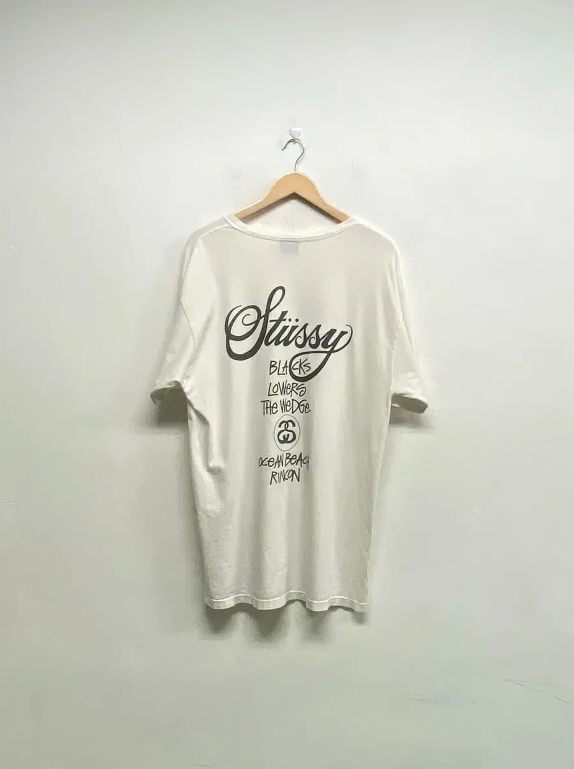 스투시 Stussy 월드투어 화이트 반팔 티셔츠 L 상품이미지3