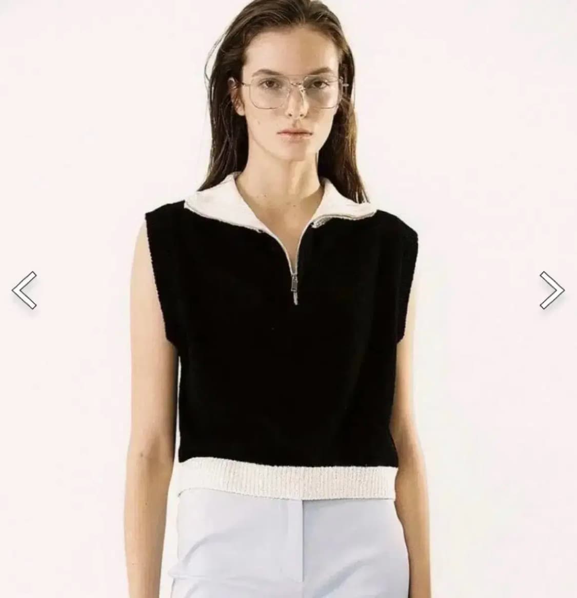 (품절제품) 더오픈프로덕트 썸머 배색 베스트 S 상품이미지1