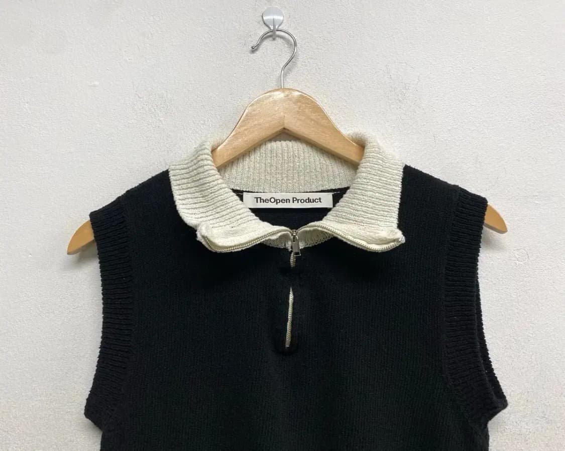 (품절제품) 더오픈프로덕트 썸머 배색 베스트 S 상품이미지4