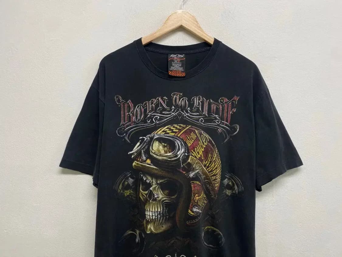 본투비 라이드 헬멧스컬 티셔츠 XL 상품이미지2