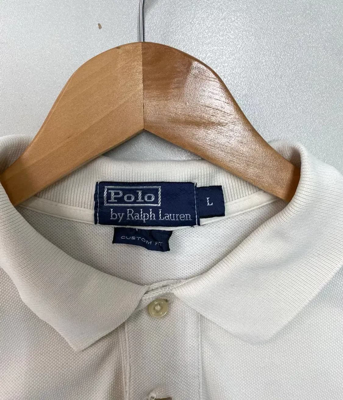 폴로 랄프로렌 아이보리 카라 반팔티 L 상품이미지5