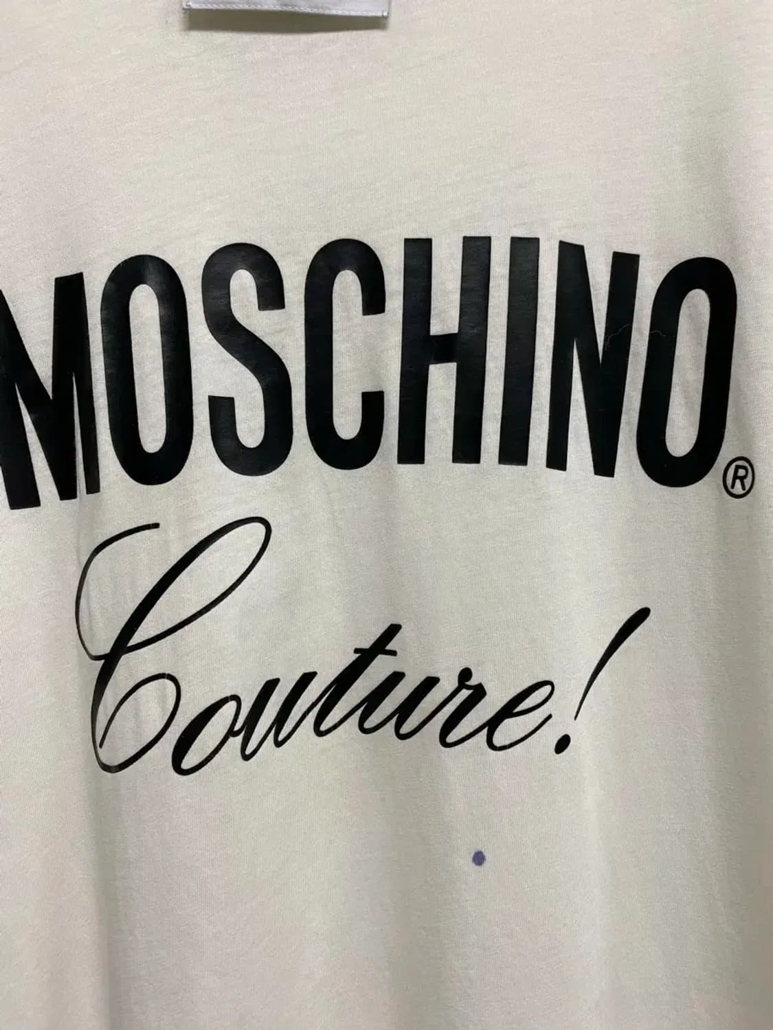 모스키노 쿠튀르 로고 프린트 티셔츠 L-XL 상품이미지3