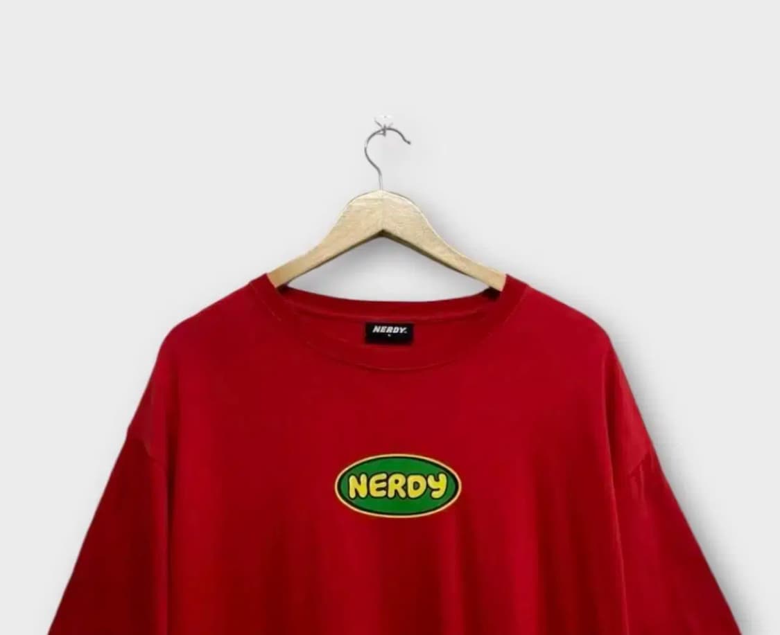 널디 NERDY 버블 반팔 티셔츠 레드 L 상품이미지3