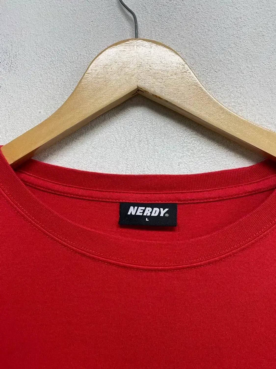 널디 NERDY 버블 반팔 티셔츠 레드 L 상품이미지5