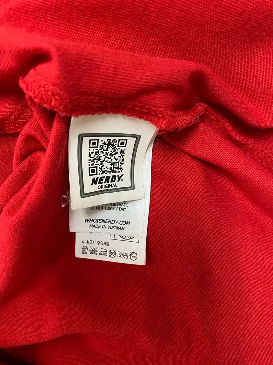 널디 NERDY 버블 반팔 티셔츠 레드 L 상품이미지6
