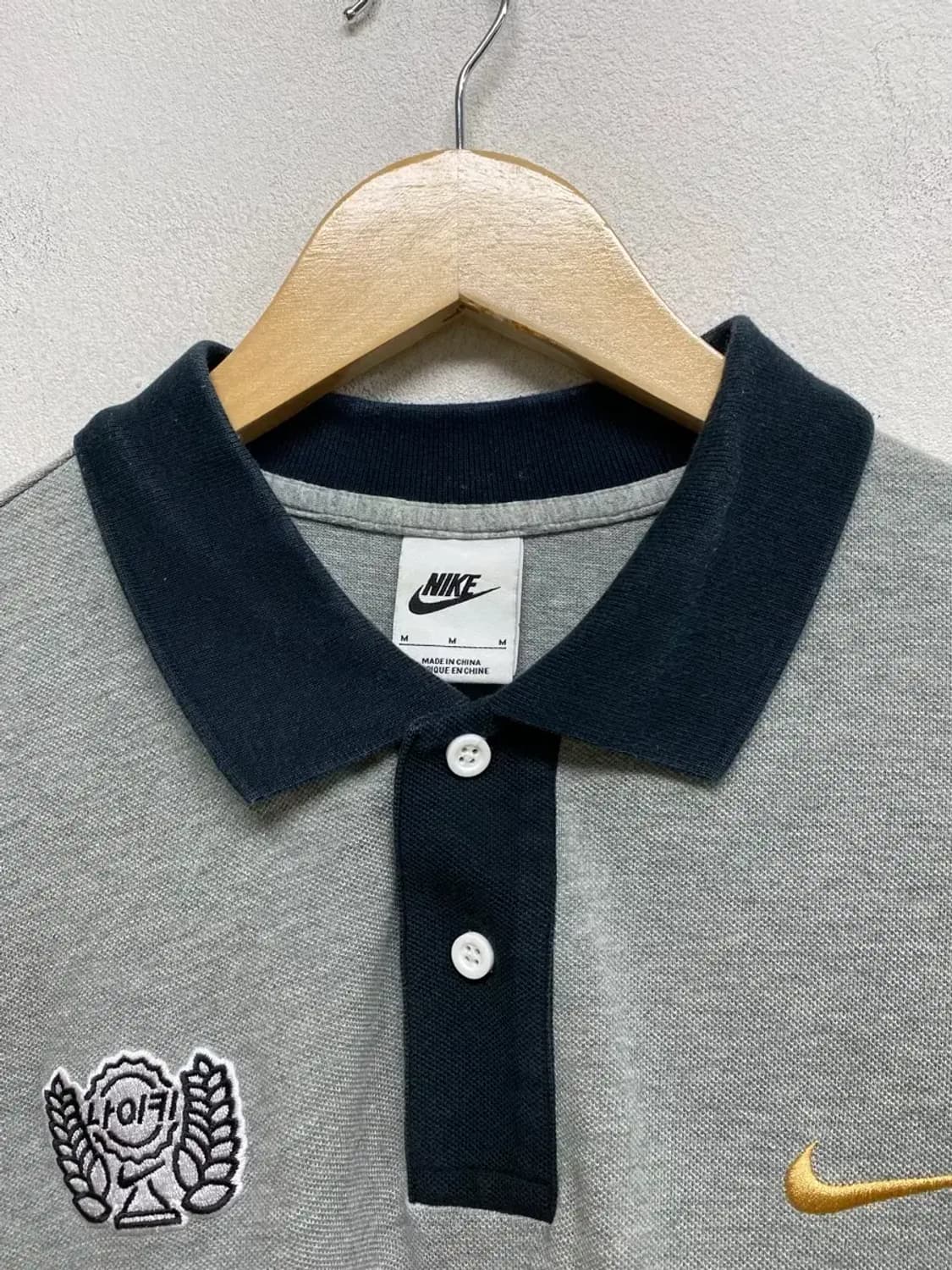 나이키 한글 NSW 피케 반팔티 그레이 M-L 상품이미지5