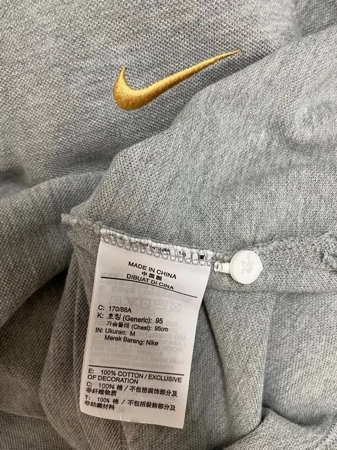 나이키 한글 NSW 피케 반팔티 그레이 M-L 상품이미지6