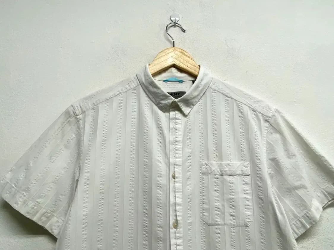 DKNY 시어서커 반팔 셔츠 M 상품이미지2