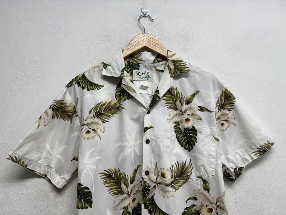 플라워 하와이안 반팔셔츠 L 상품이미지2