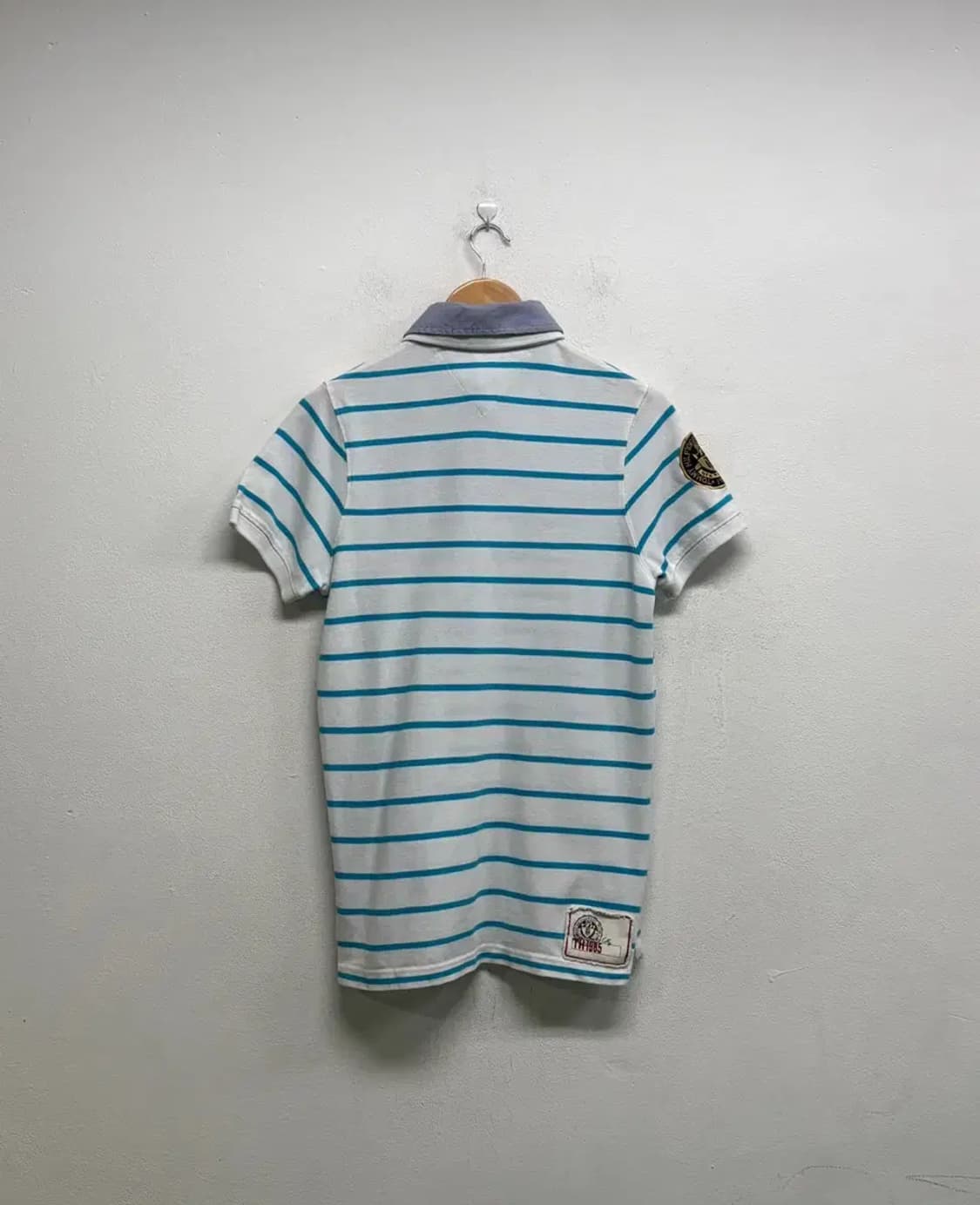 타미힐피거 스트라이프 카라 티셔츠 S 상품이미지4