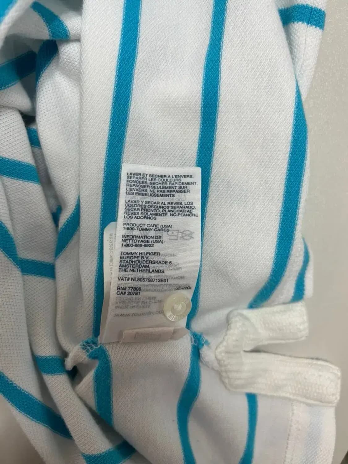 타미힐피거 스트라이프 카라 티셔츠 S 상품이미지5