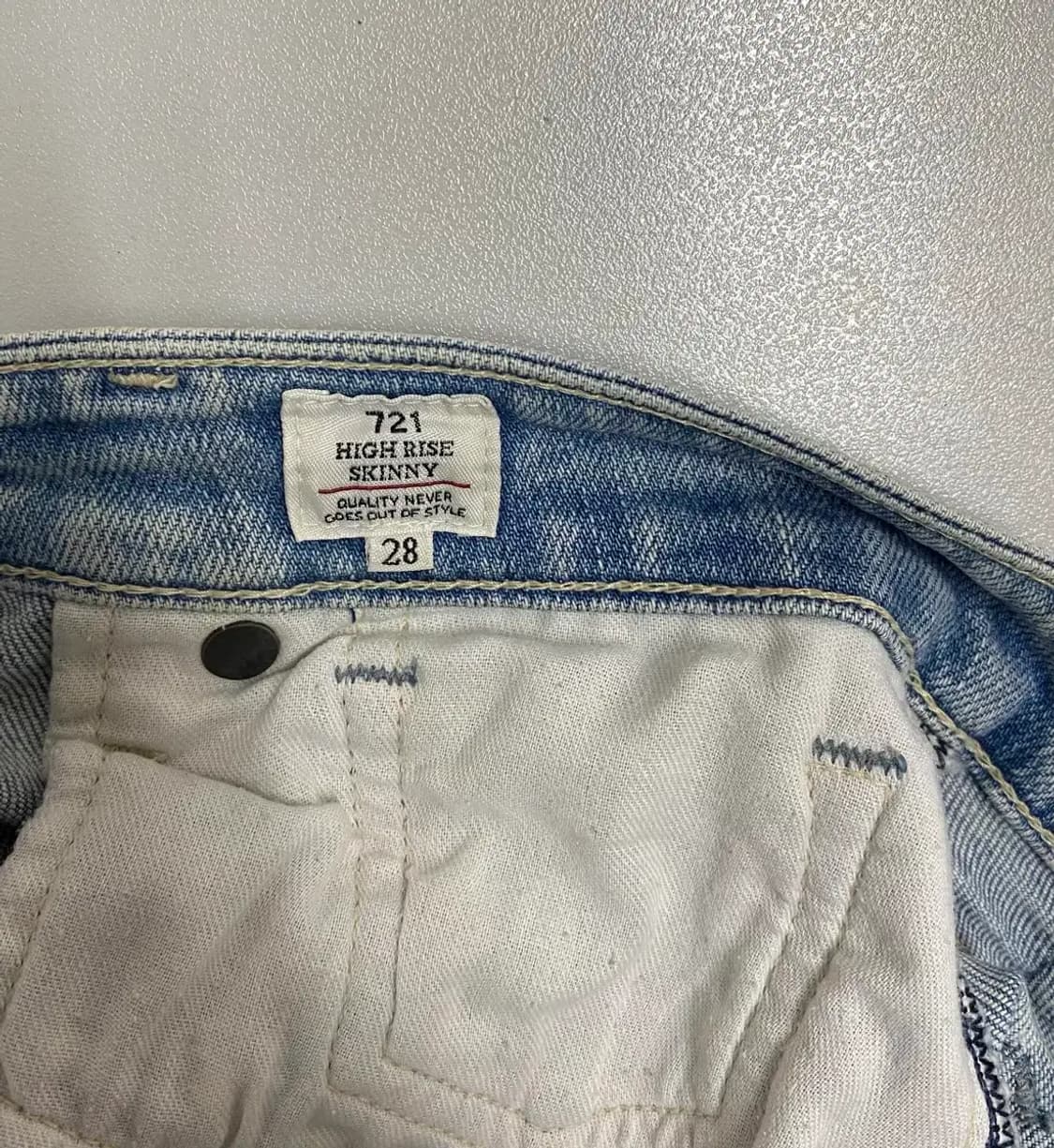 리바이스 연청 스키니 데님 팬츠 [28사이즈] 상품이미지8