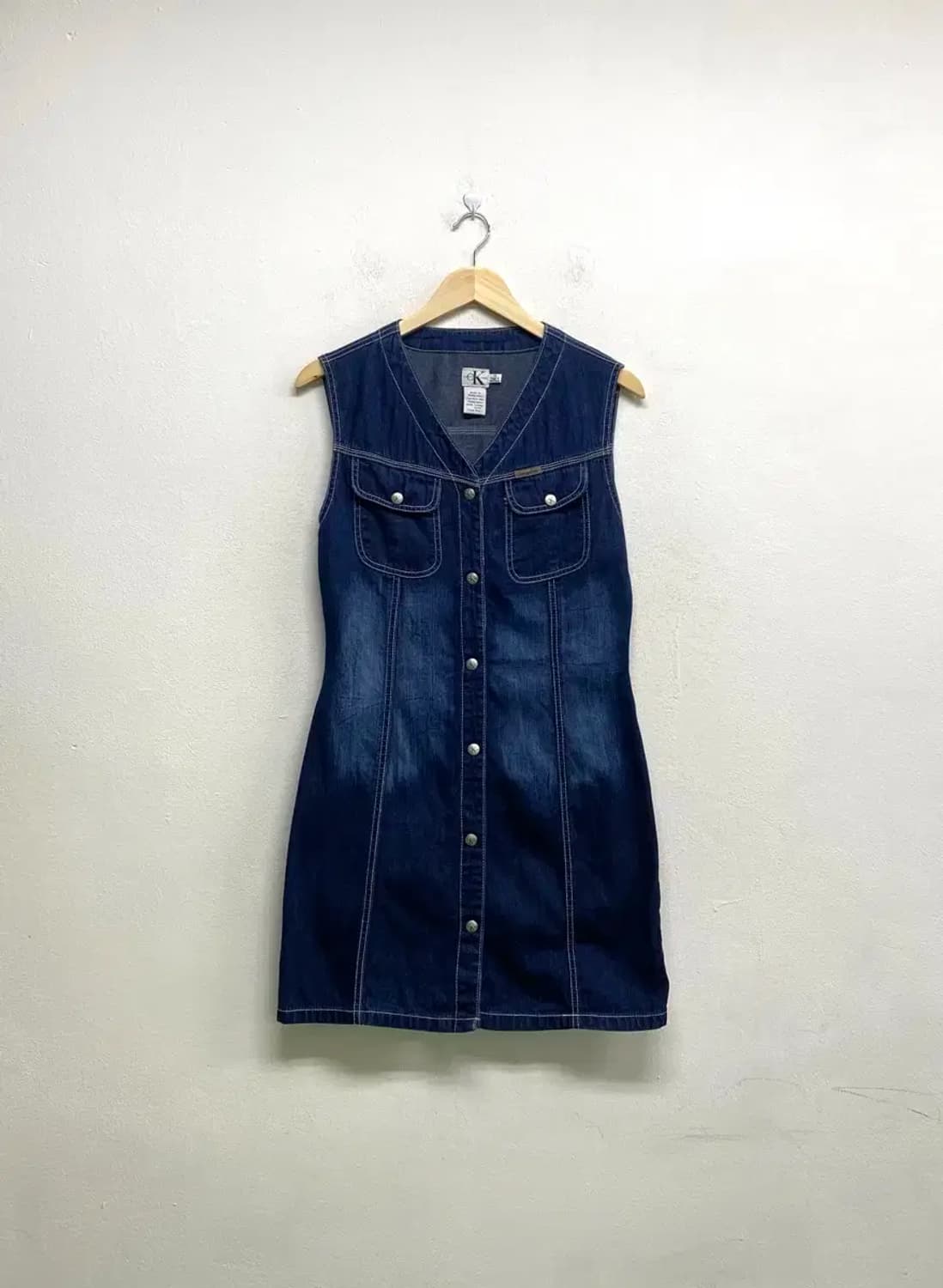 캘빈클라인 CK 민소매 데님 원피스 M 상품이미지1