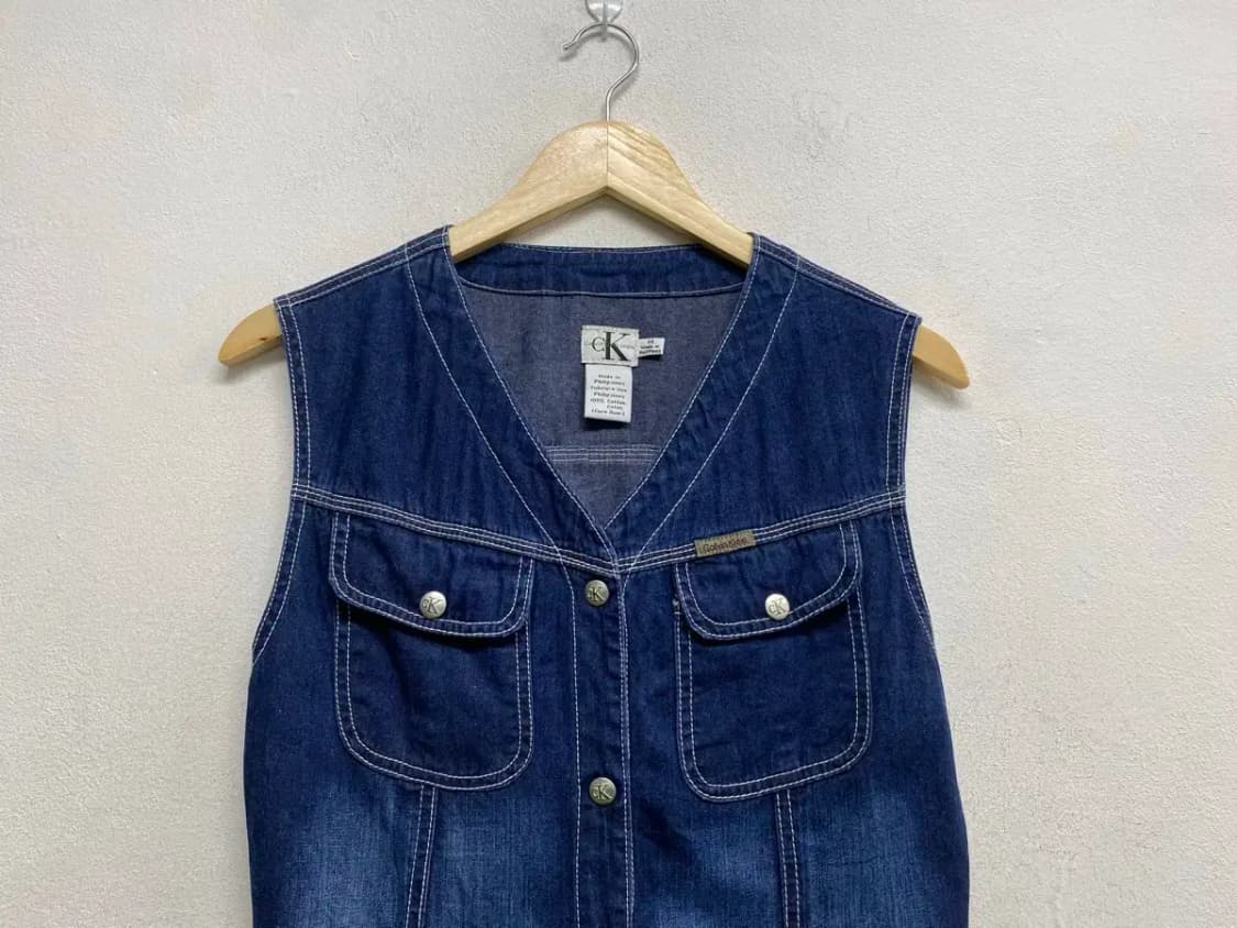 캘빈클라인 CK 민소매 데님 원피스 M 상품이미지2