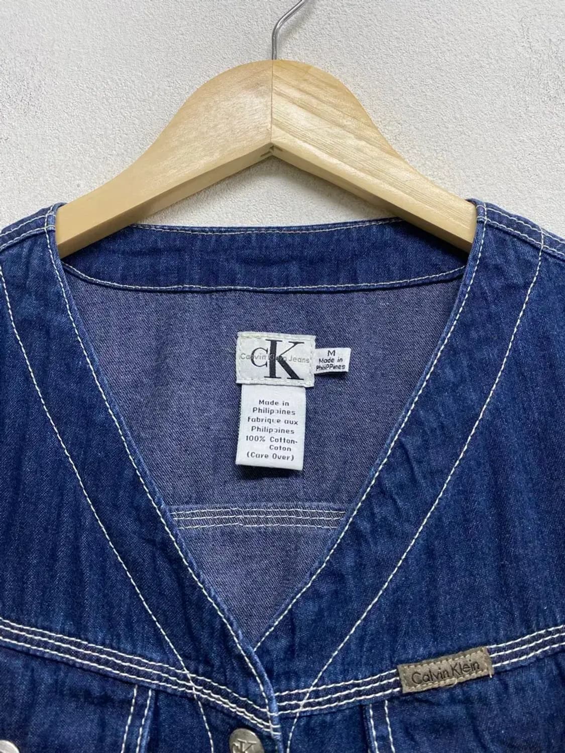 캘빈클라인 CK 민소매 데님 원피스 M 상품이미지4