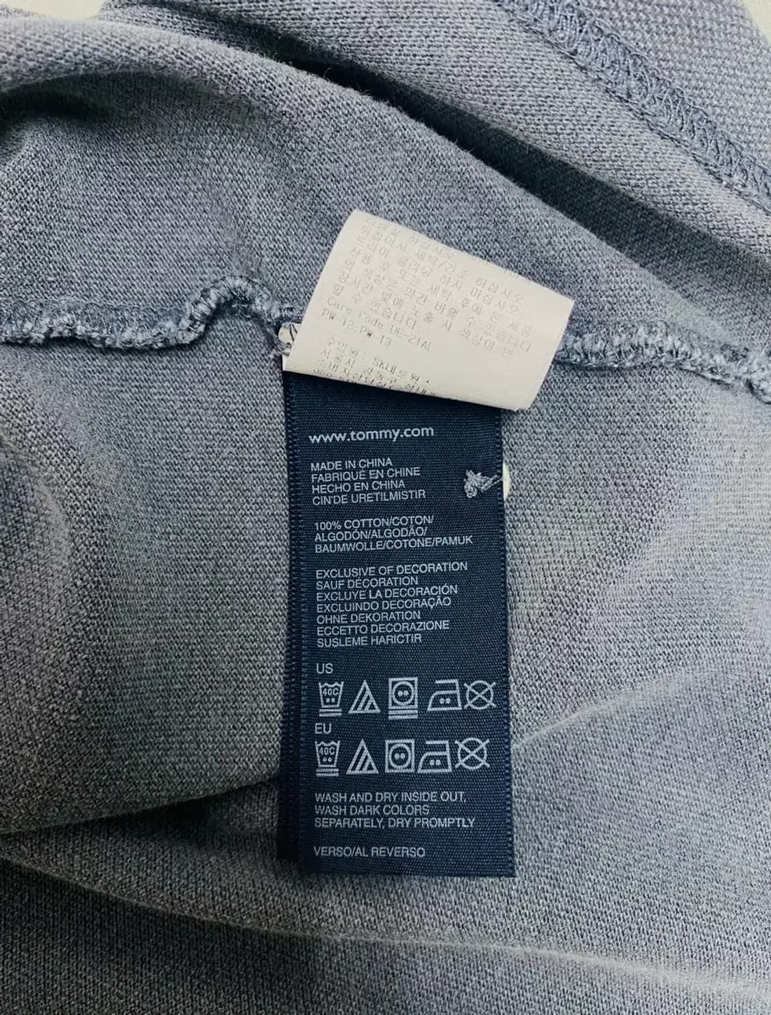 타미힐피거 워싱그레이 폴로 티셔츠 S 상품이미지5