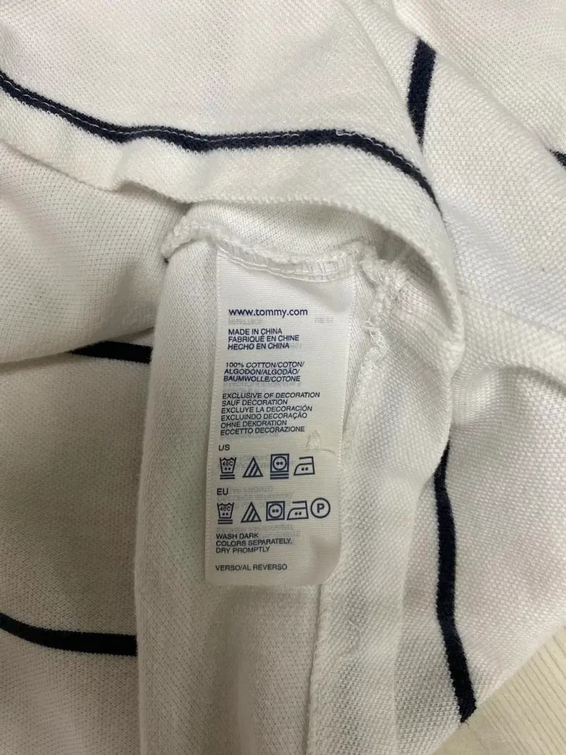 타미 스트라이프 PK 반팔티 M 상품이미지5