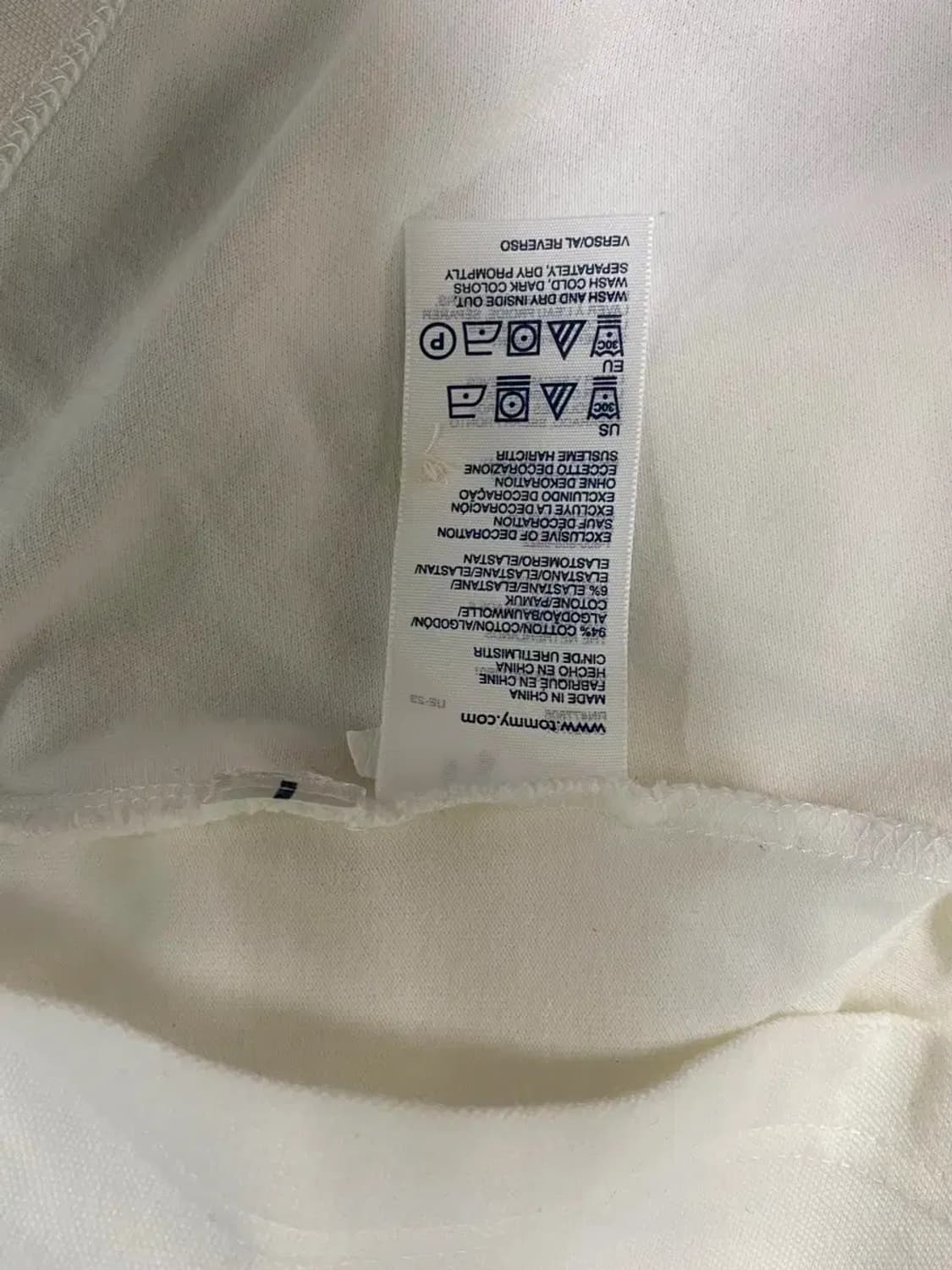 타미힐피거 화이트 폴로셔츠 M 상품이미지5