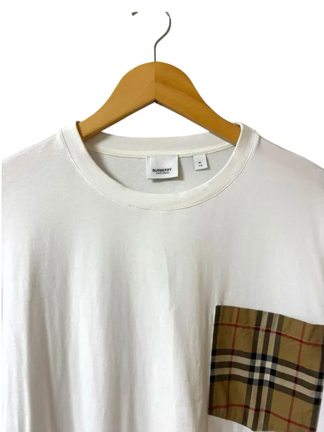 24SS 버버리 체크포켓 티셔츠 XL 상품이미지3