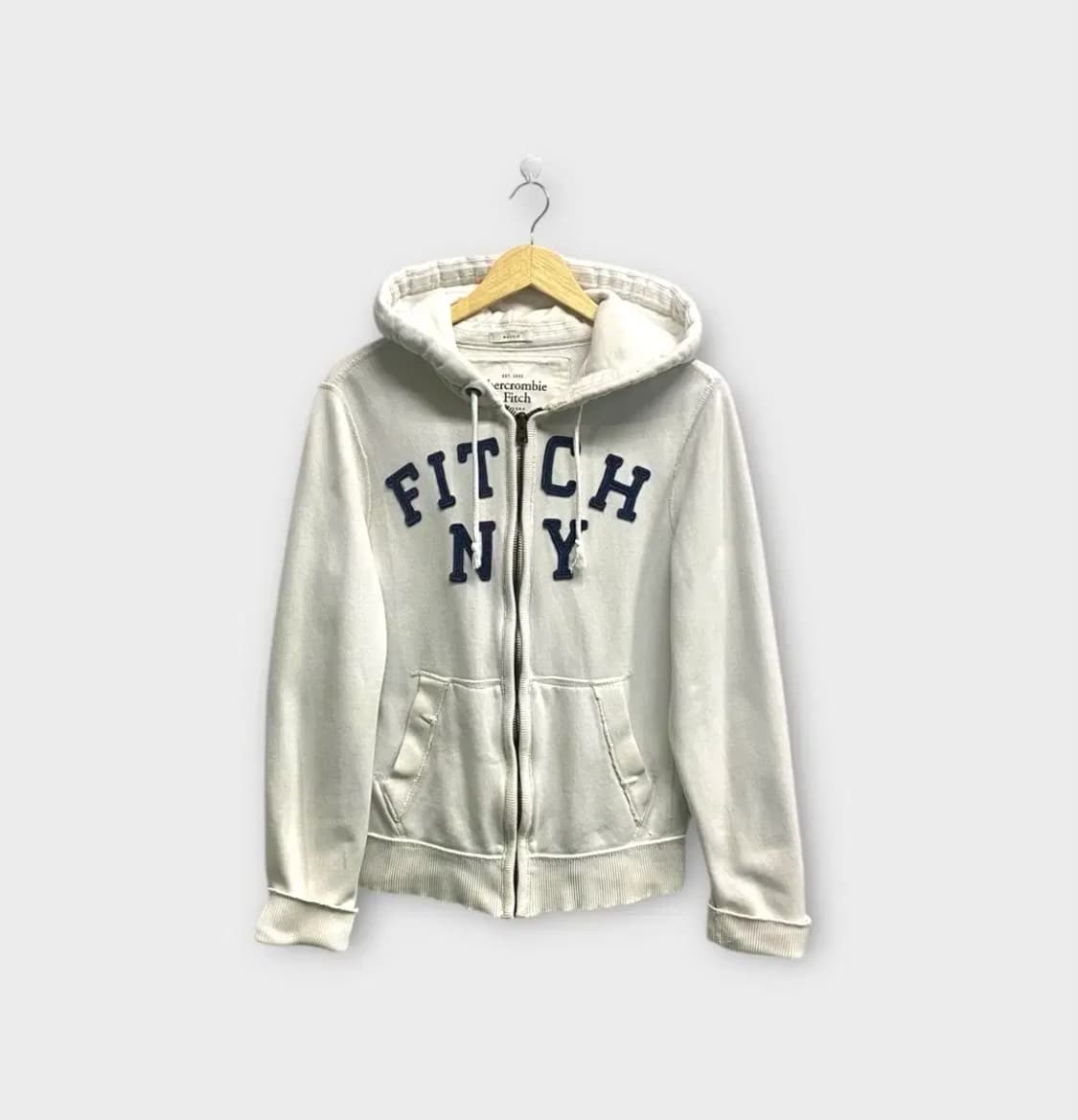 아베크롬비 화이트 후드집업 L 상품이미지1