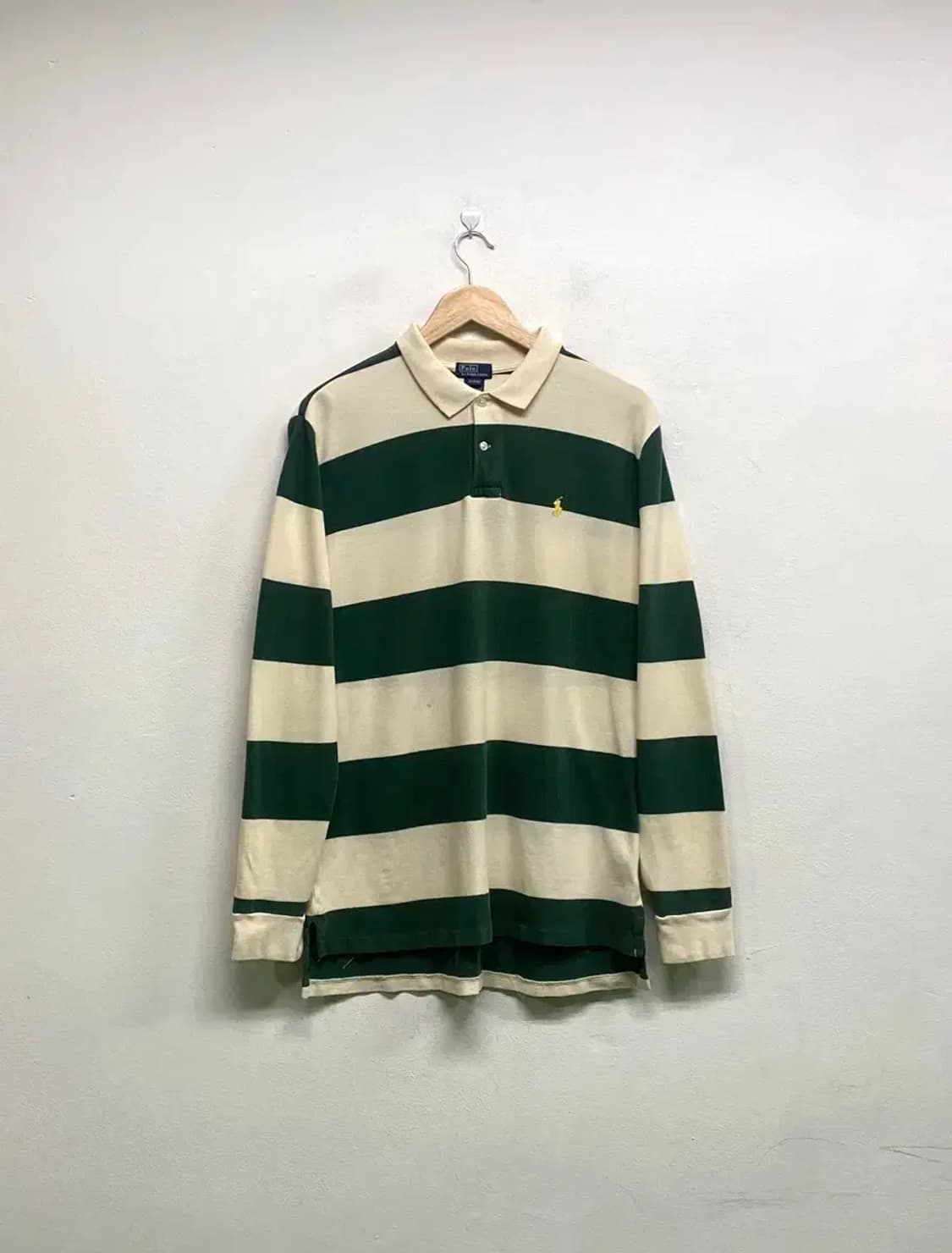 폴로 스트라이프 카라 그린 티셔츠 S-M 상품이미지1