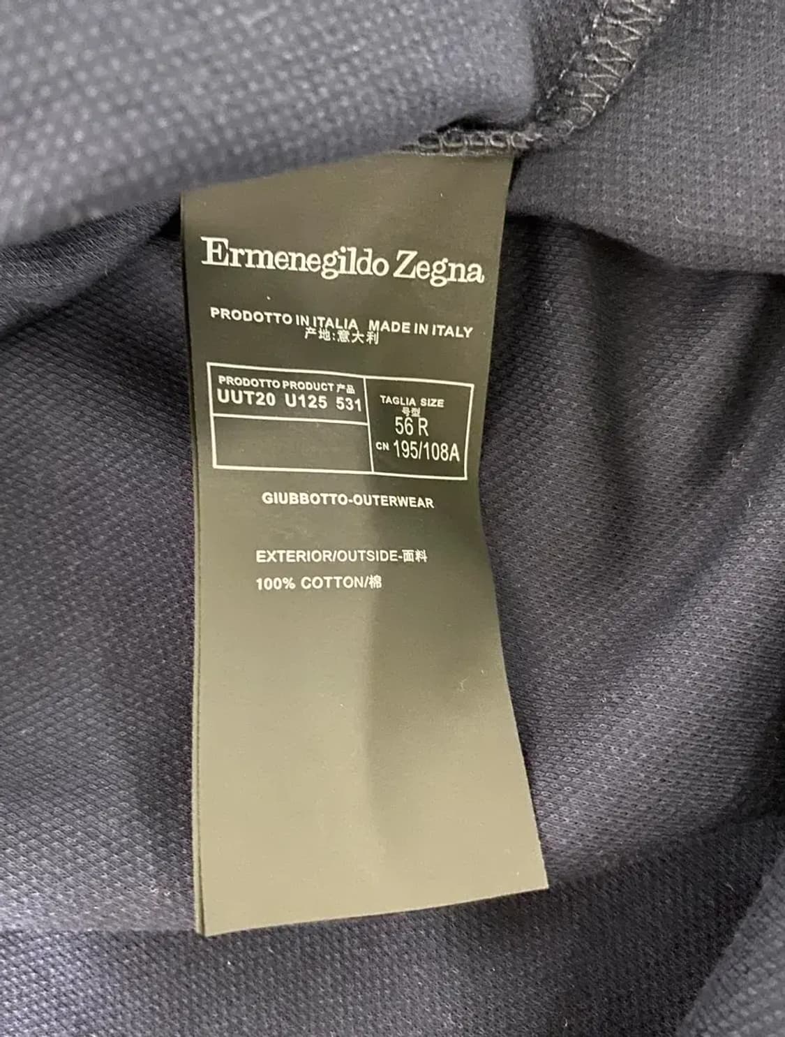 [실착1회]에르메네질도제냐 PK 네이비 반팔XL-2XL 상품이미지5