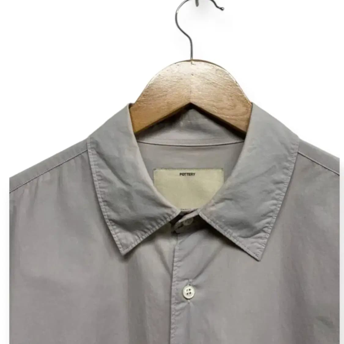 포터리 그레이 실버 워시드 셔츠 L 상품이미지4