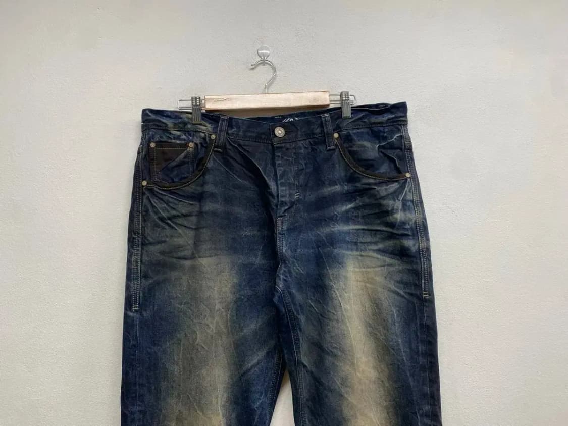 [새상품] 에비수 스트레이트핏 독수리자수 워싱진 38 상품이미지2