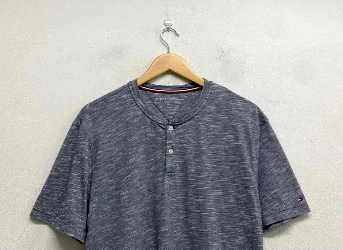 타미힐피거 헨리넥 단추 반팔티 L 상품이미지2