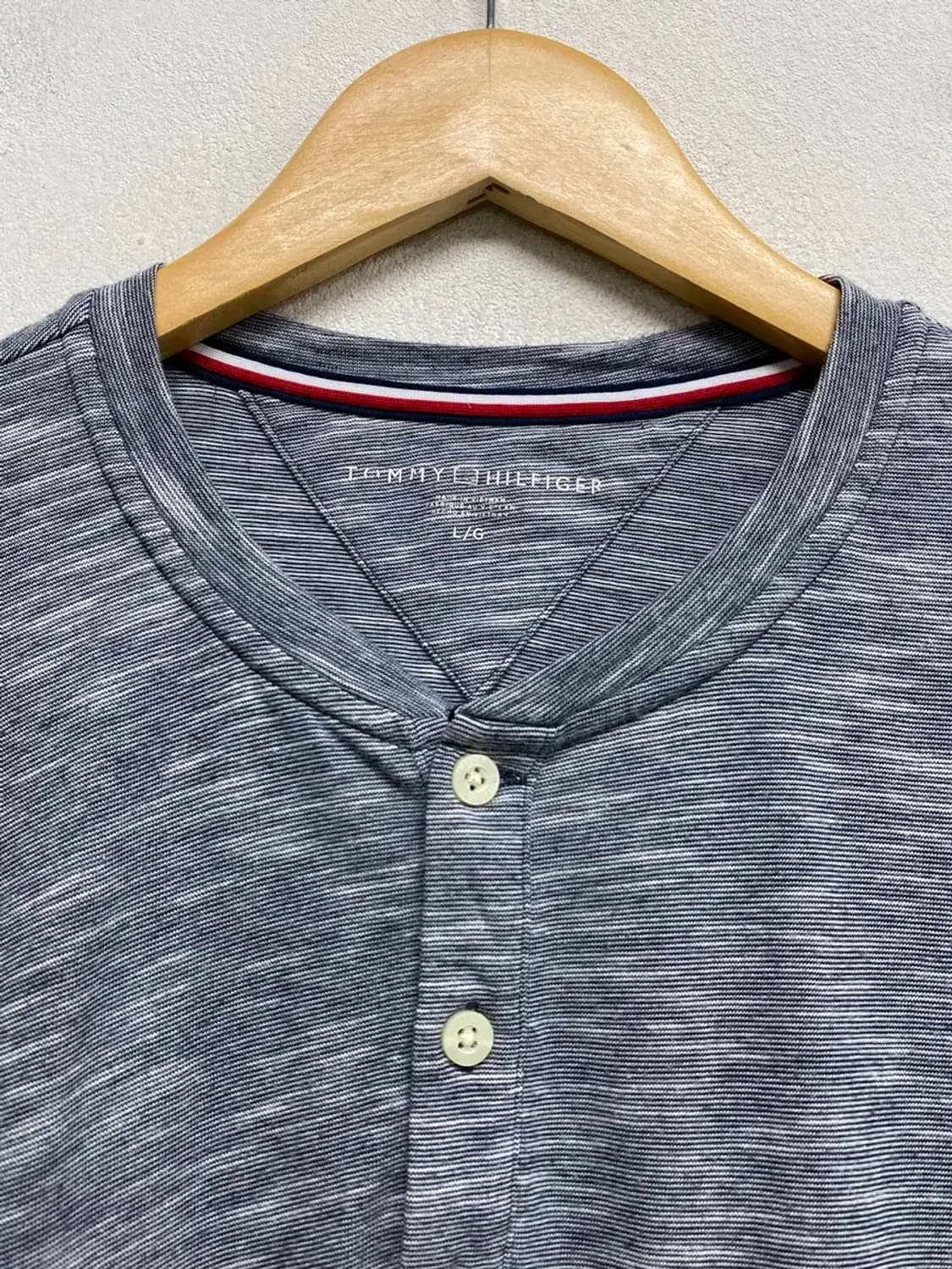 타미힐피거 헨리넥 단추 반팔티 L 상품이미지4