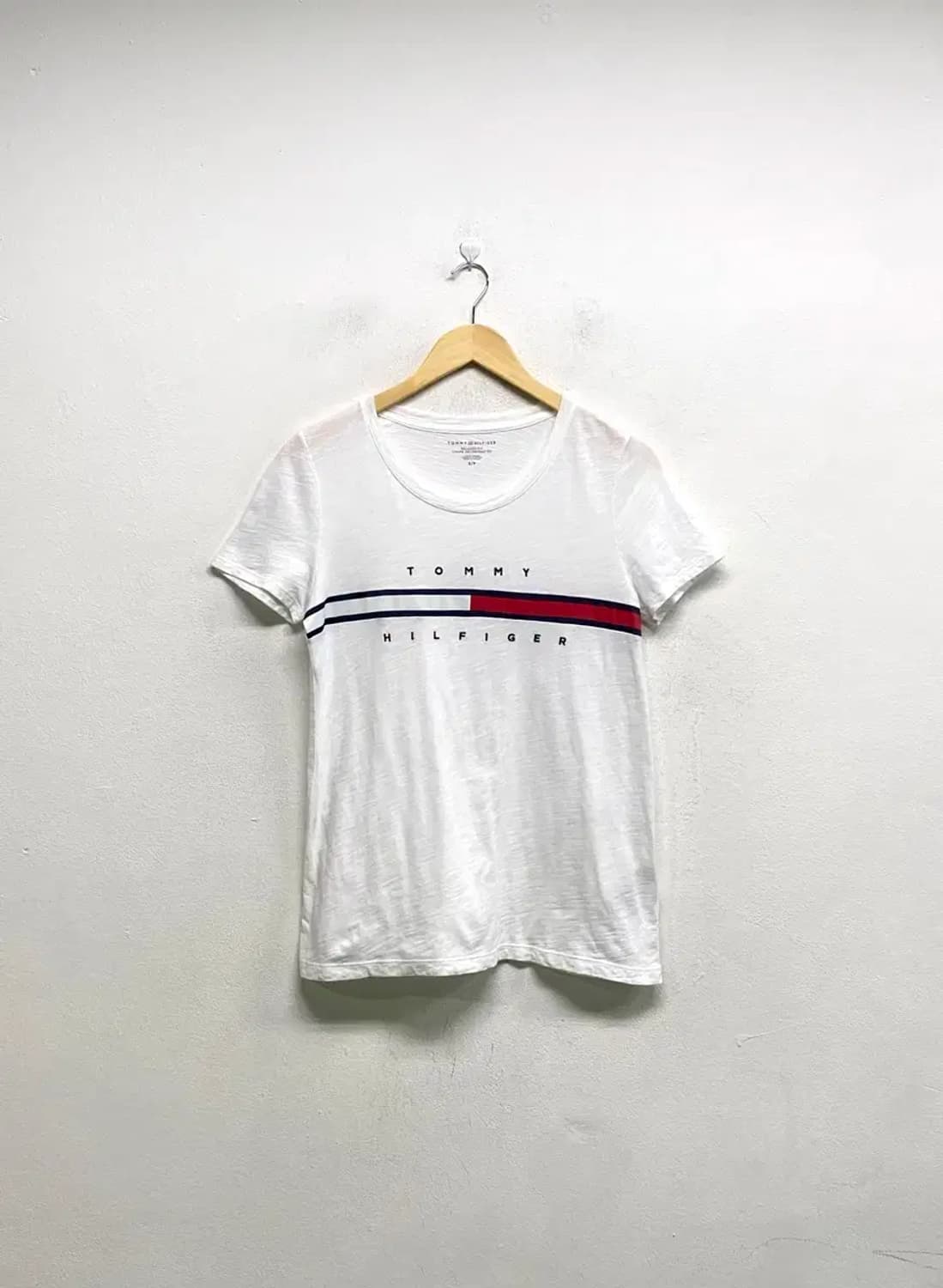 타미힐피거 플래그로고 라운드 티셔츠 S 상품이미지1