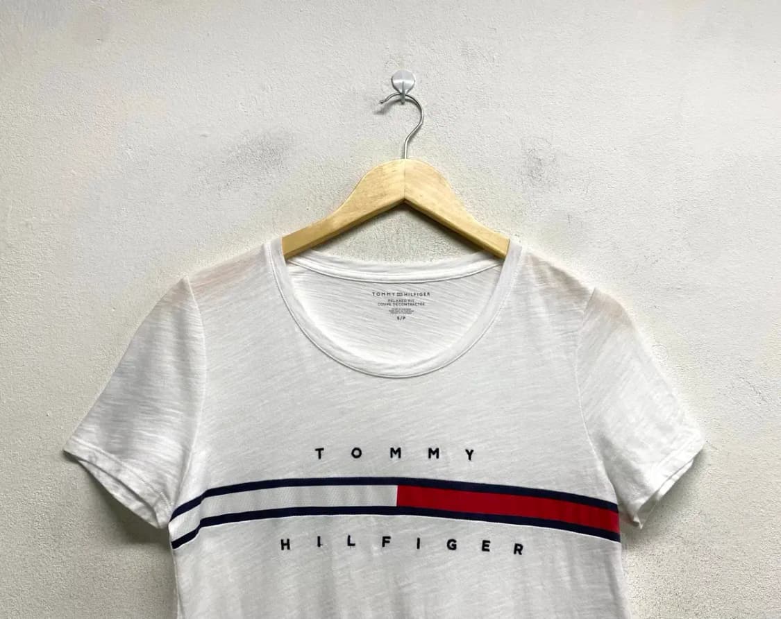 타미힐피거 플래그로고 라운드 티셔츠 S 상품이미지2