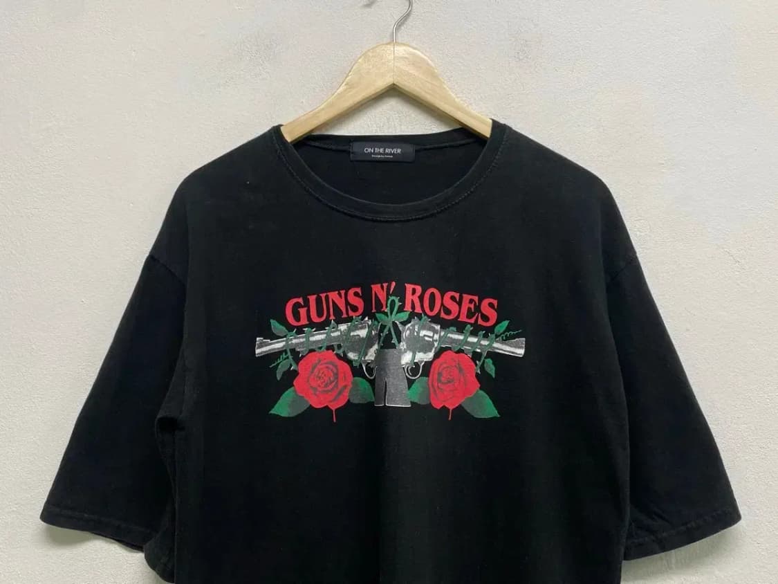 공용 레트로 건앤로즈 오버핏 반팔티 L 상품이미지3