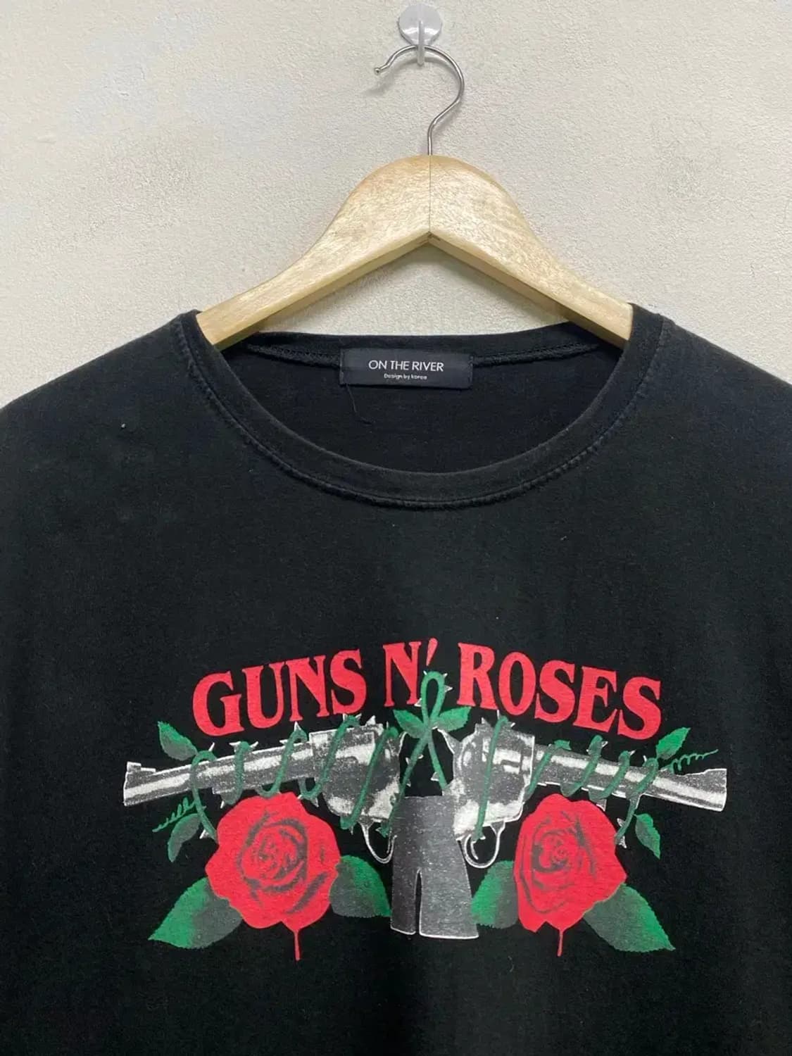 공용 레트로 건앤로즈 오버핏 반팔티 L 상품이미지4