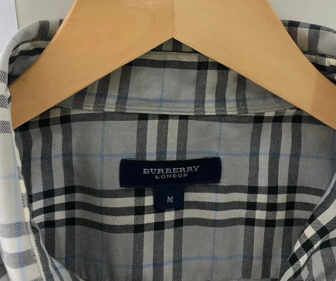 버버리 그레이 노바체크 셔츠남방 M-L 상품이미지5
