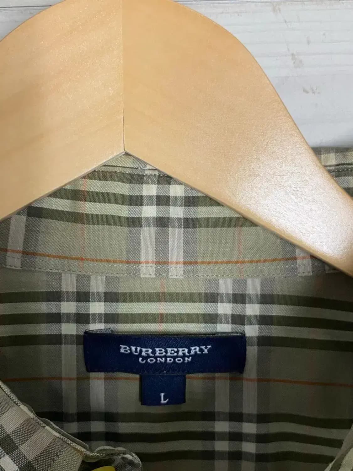 버버리 BURBERRY 올리브 체크 셔츠 남방 L-XL 상품이미지4