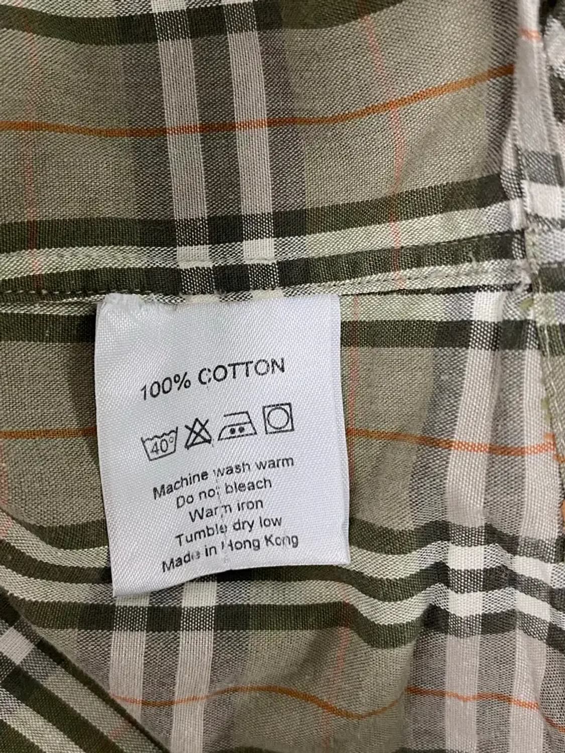 버버리 BURBERRY 올리브 체크 셔츠 남방 L-XL 상품이미지5