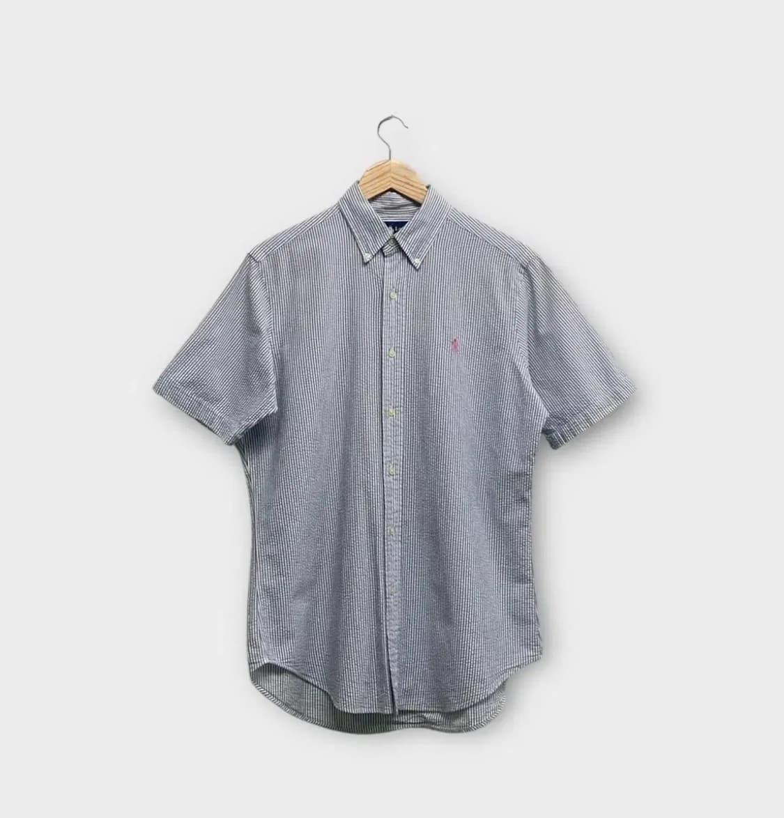 폴로 랄프로렌 시어서커 스트라이프 셔츠 S-M 상품이미지1