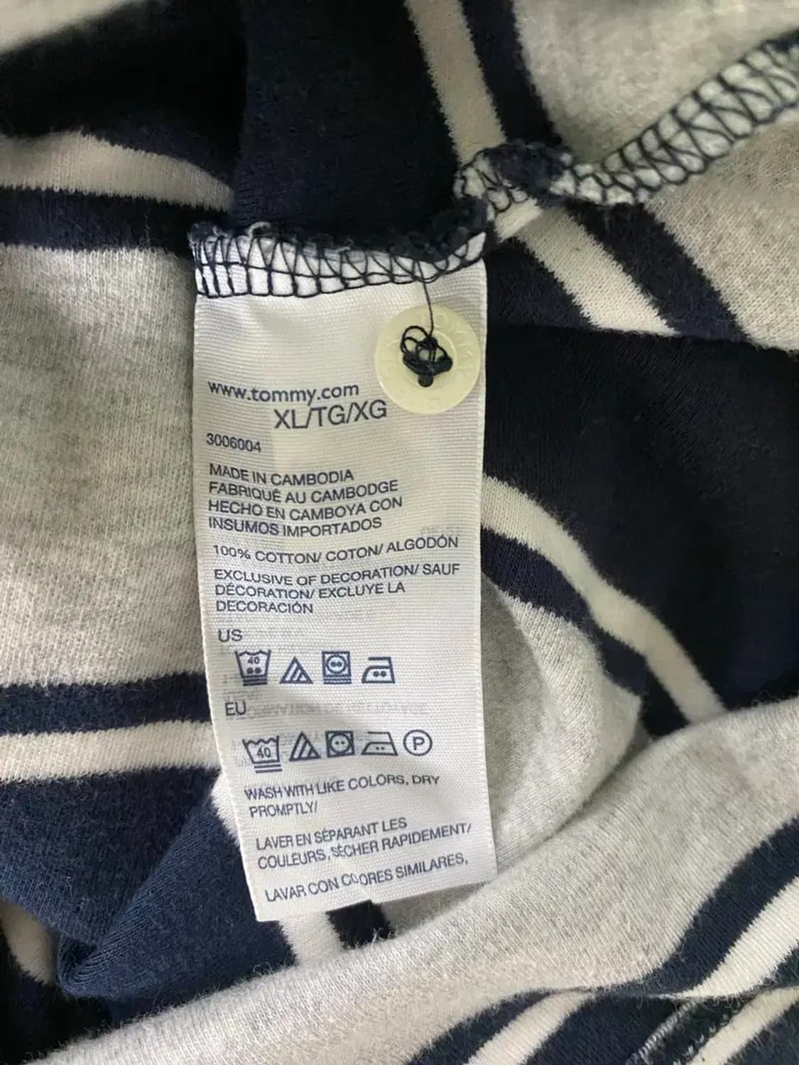 타미힐피거 스트라이프 반팔티 XL 상품이미지4