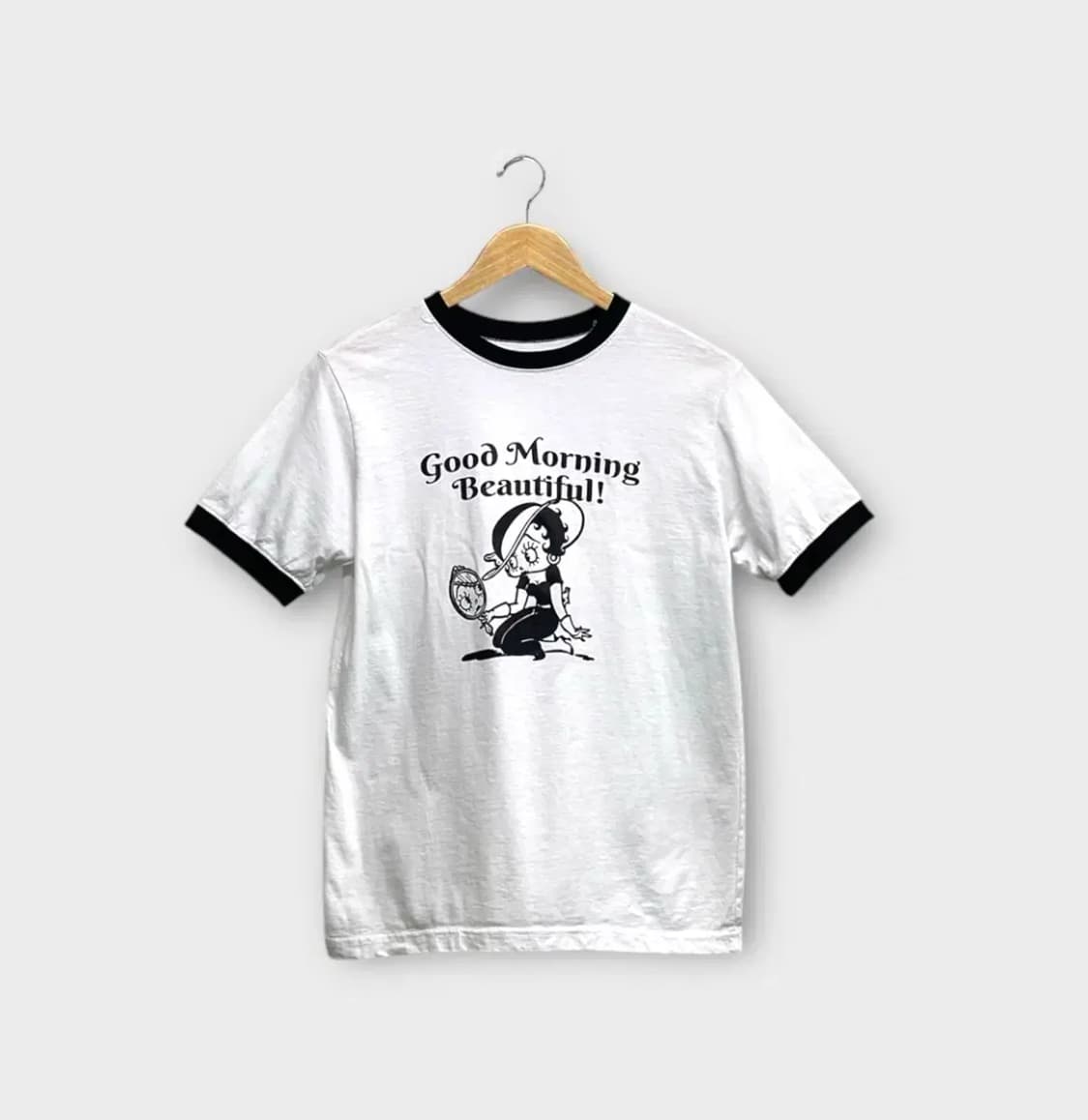 90s 캐릭터 베티붑 링거 티셔츠 S 상품이미지1
