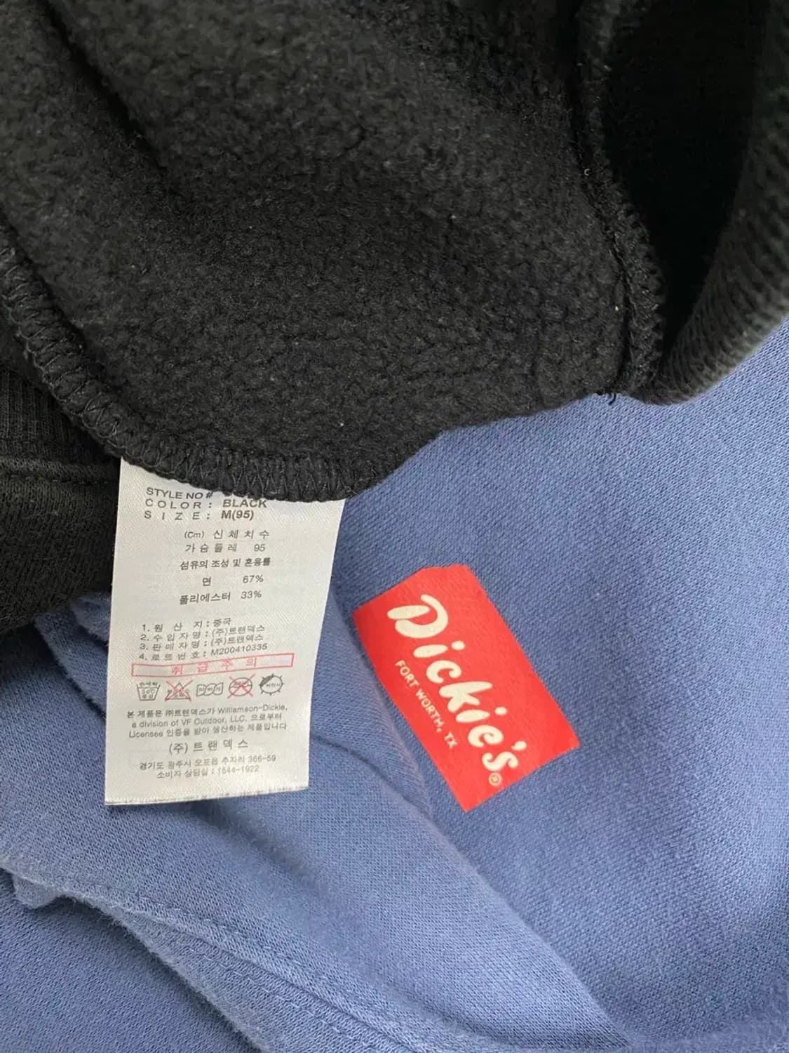 디키즈 Dickies 배색 빈티지 후드 기모티 M 상품이미지6