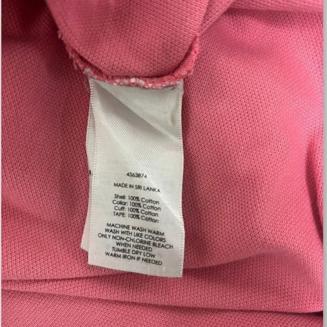 폴로랄프로렌 베리핑크 카라 반팔티 L 상품이미지5